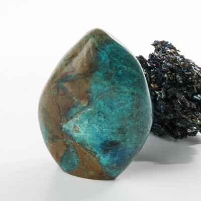 Polished Chrysocolla-Shattuckite Display Piece Polished Chrysocolla-Shattuckite Display Piece