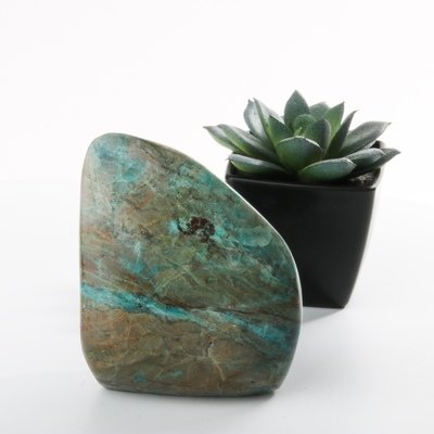 Polished Chrysocolla-Shattuckite Display Piece Polished Chrysocolla-Shattuckite Display Piece