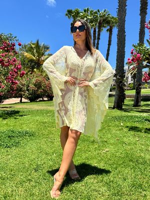 Lace beach wear cover-up