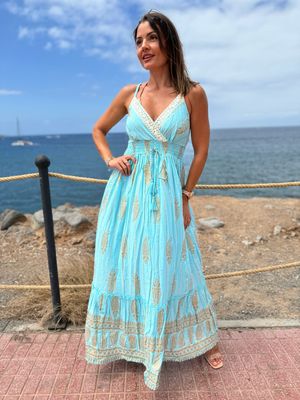 PICOT LUREX LONG DRESS