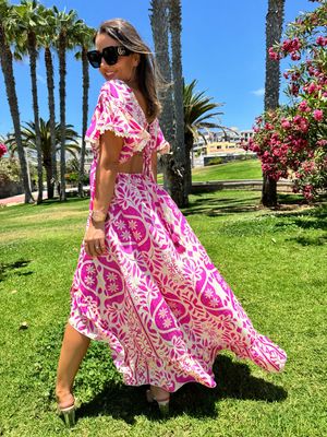 OPEN BACK FLORAL DRESS