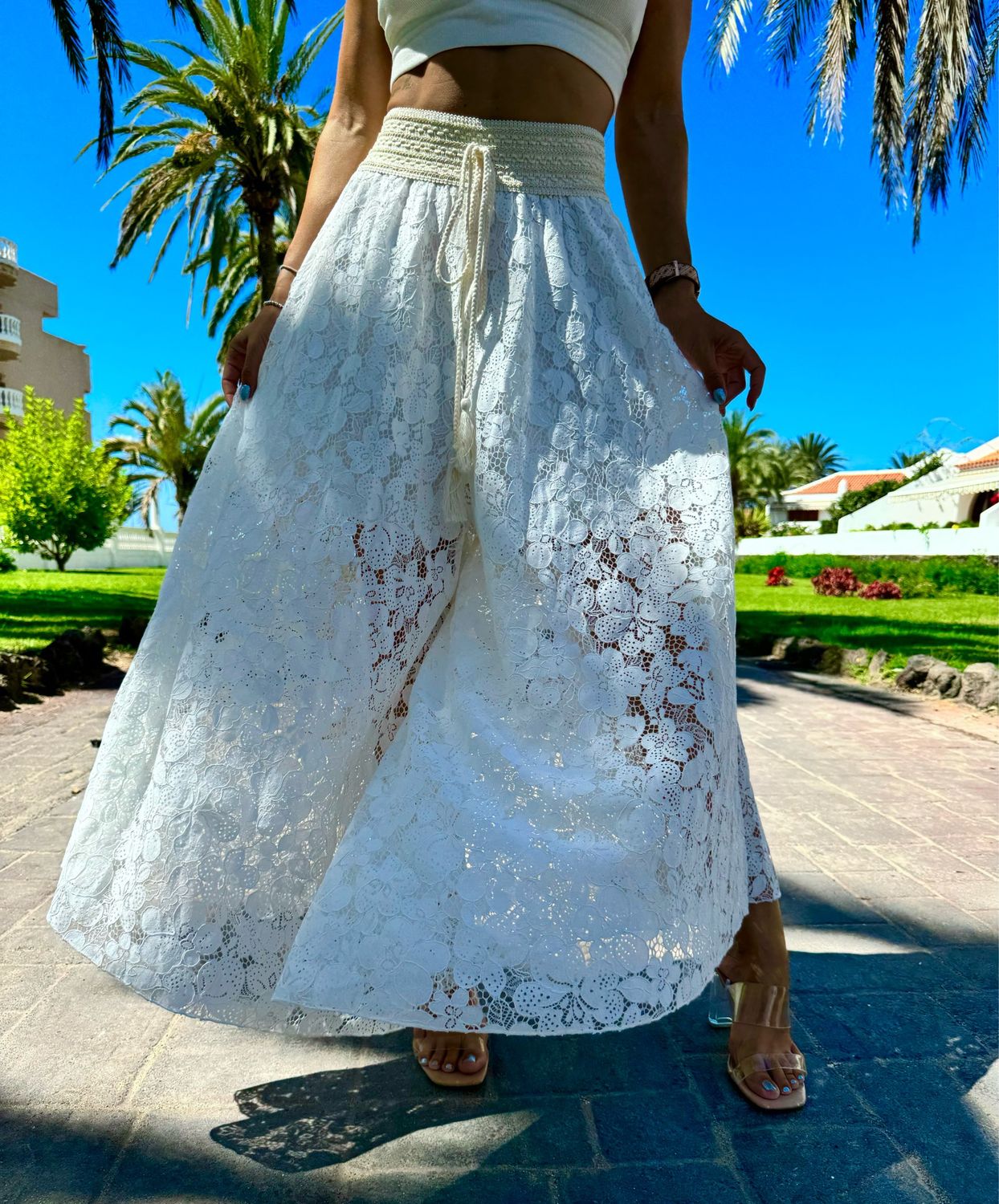 WIDE LACE PANTS