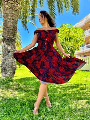 WIDE STRAP SUMMER DRESS