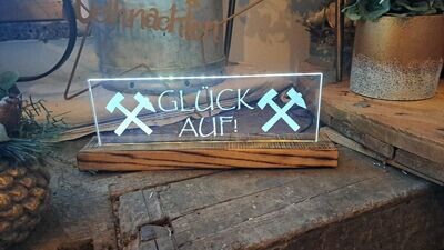 Lichtbild "Glück Auf!" 300x100