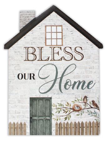 Bless Our Home Plaque Porcelain Indoor Wall Hanging Gift