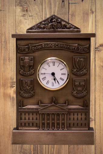 1916 - 2016 Bronze Clock Easter Rising Centenary Mantle Irish Gift