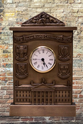 1916 - 2016 Bronze Clock Easter Rising Centenary Mantle Irish Gift
