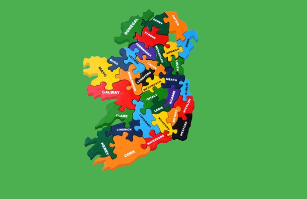 Jigsaw Ireland Map Kids Children Toy Educational Wooden Irish Gift