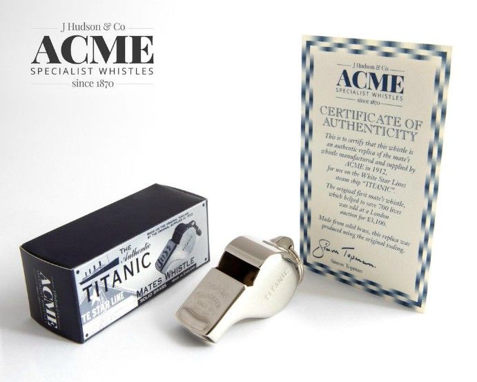 White Star Line Authentic Titanic Mates Nickel Plate Whistle