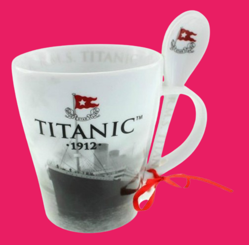 White Star Line Titanic 1912 Bone China Mug And Spoon