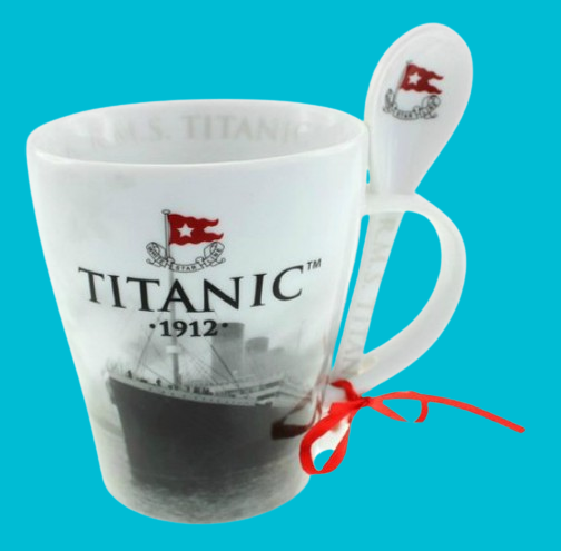 White Star Line Titanic 1912 Bone China Mug And Spoon