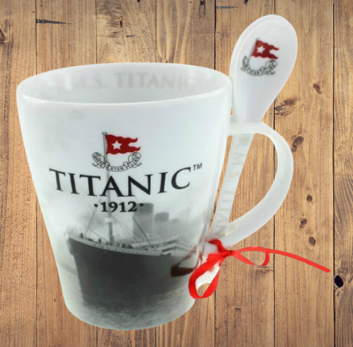White Star Line Titanic 1912 Bone China Mug And Spoon