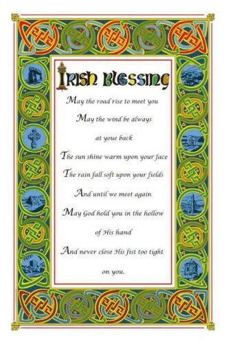 Irish Blessing Tea Towel 100% Cotton Kitchen Drying Dish Cloth