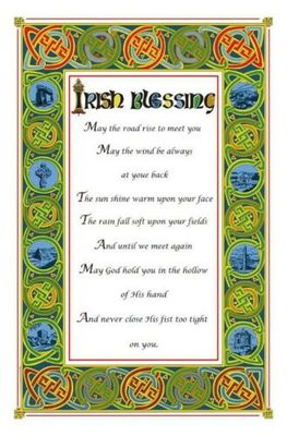 Irish Blessing Tea Towel 100% Cotton Kitchen Drying Dish Cloth