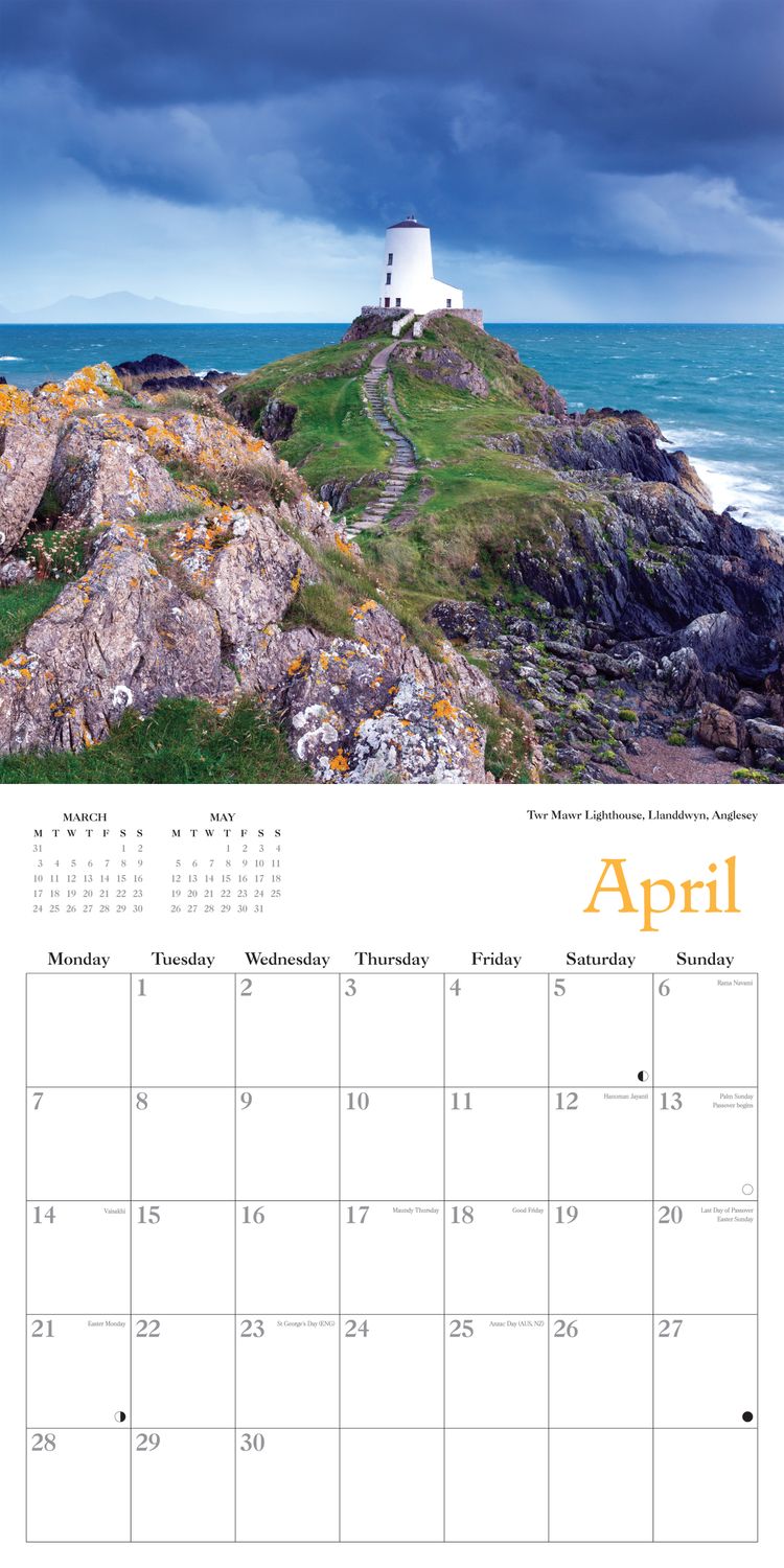 2025 Wales Wall Calendar Beautiful Planner Organizer Gift for Christmas New Year