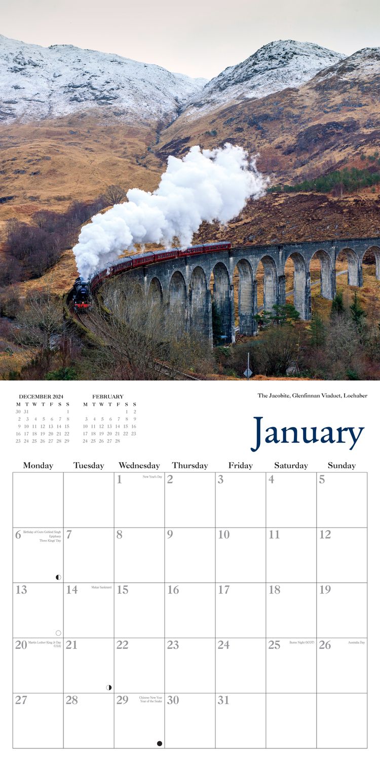 2025 Scotland Wall Calendar Beautiful Planner Organiser Gift for Christmas New Year