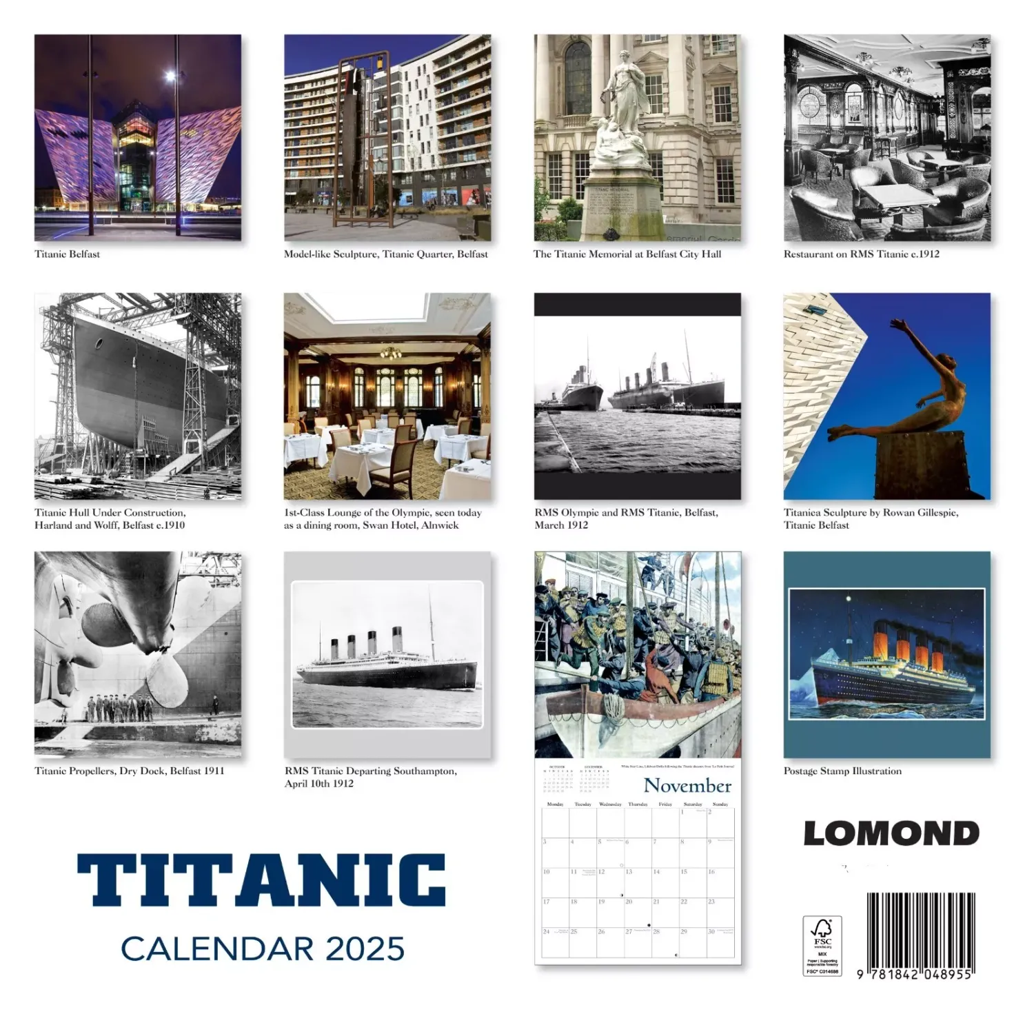 2025 Calendar Titanic Museum Wall Planner Hanging Organizer Christmas Gift