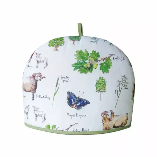 Tea Cosy 100% Cotton Polyester Out In The Fields Farm Animals Kitchen Dining
