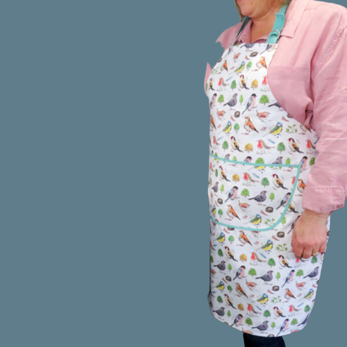 Birdsong Apron 100% Cotton Lamont Garden Birds Family Kitchen Gift Christmas