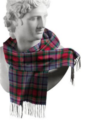 County Louth Fringed Scarf Lambswool Tartan Ireland Multicolour Irish Gift