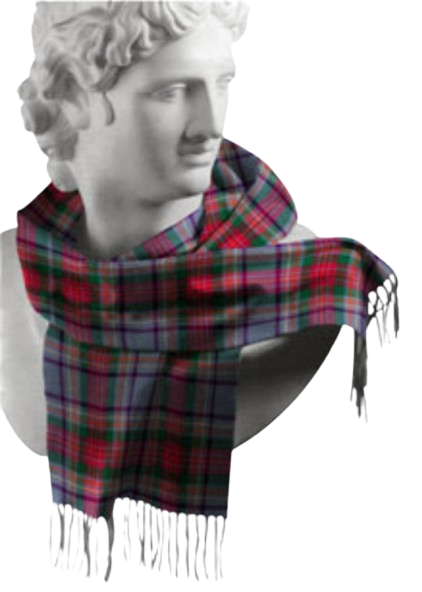 County Louth Fringed Scarf Lambswool Tartan Ireland Multicolour Irish Gift