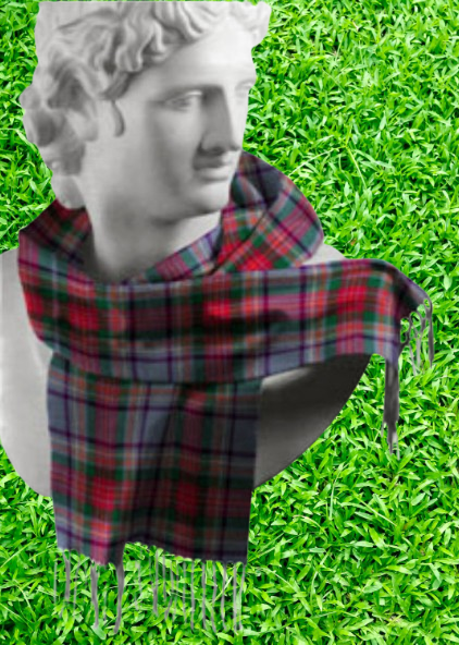 County Louth Fringed Scarf Lambswool Tartan Ireland Multicolour Irish Gift