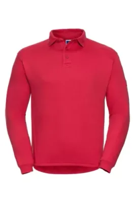 Men&#39;s Sweatshirt Heavy Collar Red 80% Cotton 20% Polyester Irish Gift