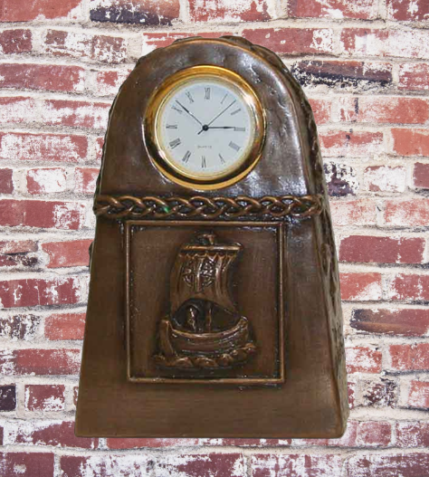 Mantel Clock Bronze Journey of Life Handmade in Ireland Irish Souvenir Xmas Gift