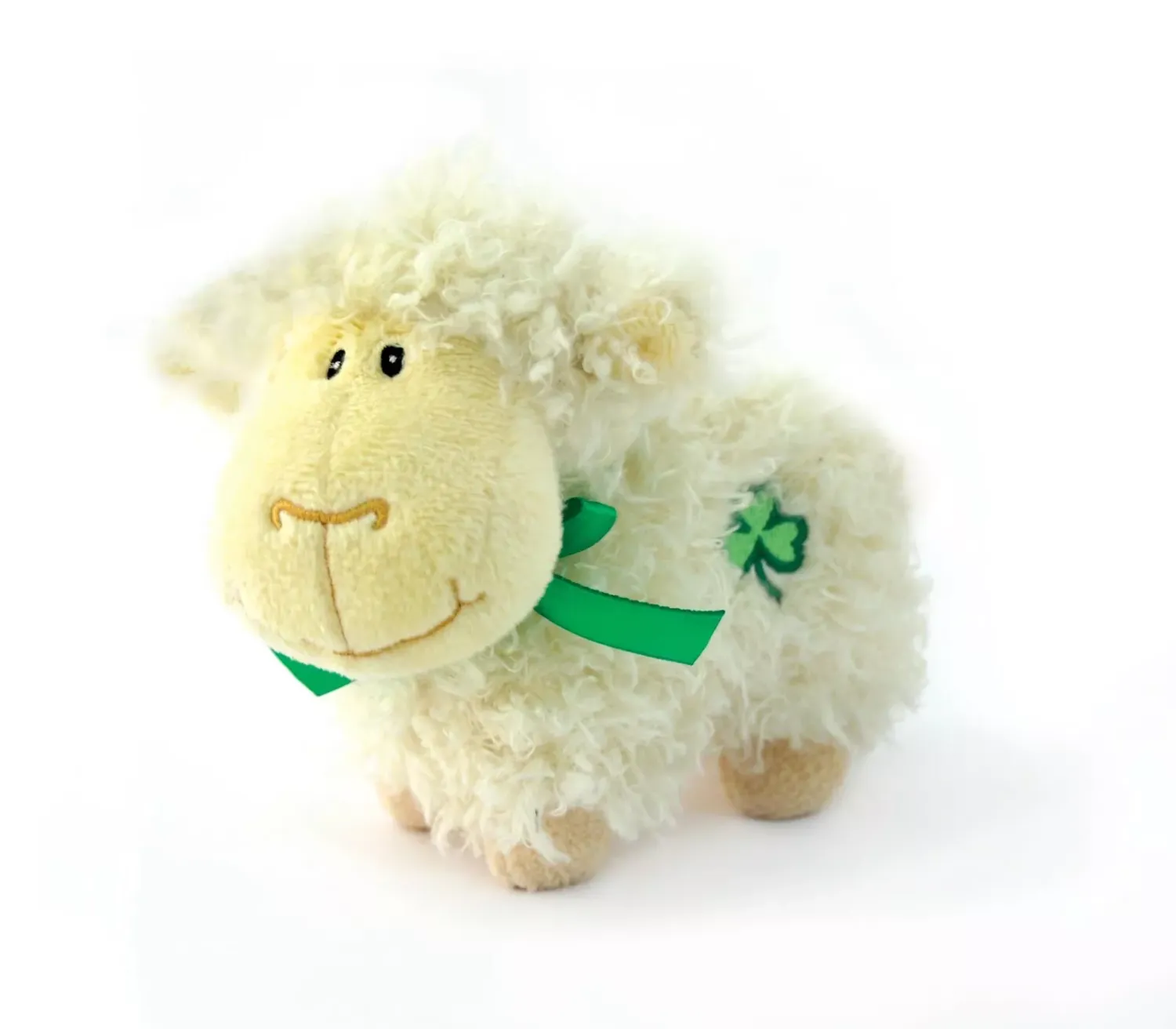 Shaggy Sheep Soft Toy Shamrock Huggable Woolly Children Kids Animals Irish Gift
