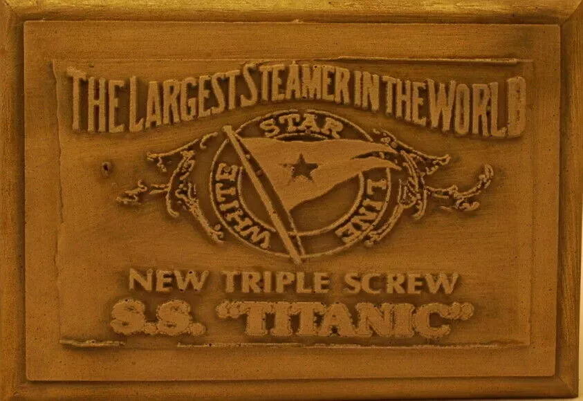 Titanic White Star Line New Triple Screw Bronze Wall Plaque