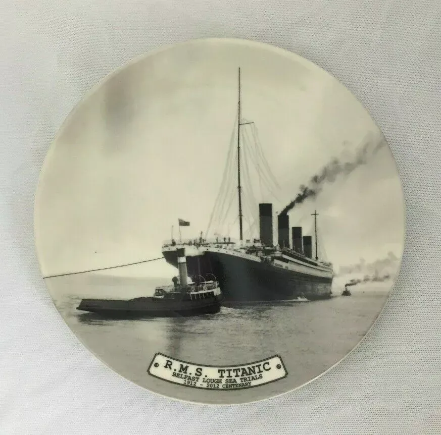 Titanic Belfast Lough Sea Trials 20cm Bone China Plate