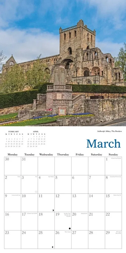 2026 Calendar Scotland Wall Planner Organizer Crail Harbour