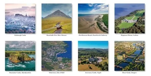2026 Calendar Scotland From The Air Wall