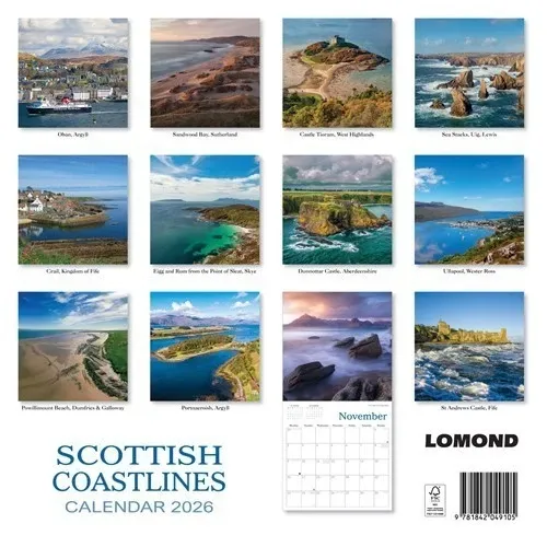 2026 Calendar Scottish Coastlines