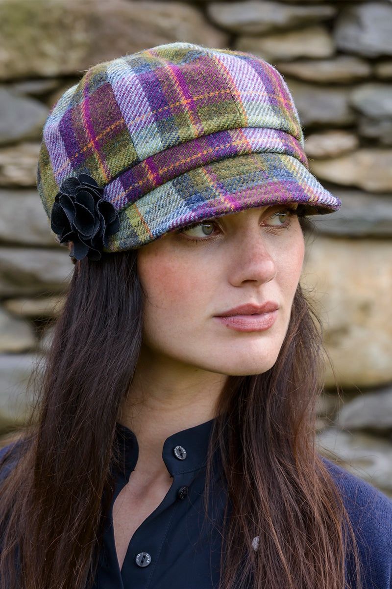 Irish Newsboy Hat - Multi Vernal Plaid