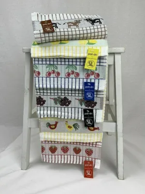 x6 Poli Dri Tea Towels Jacquard 100% Cotton