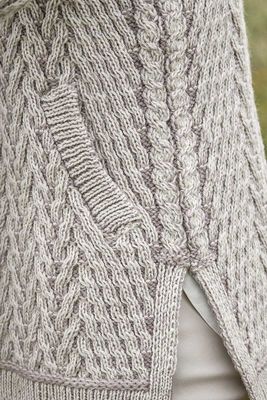 Killala Herringbone Edge to Edge Cardigan Stone Coloured