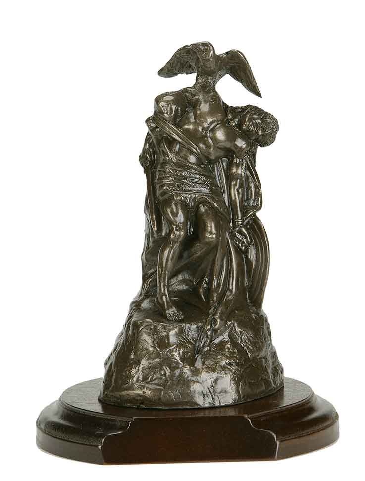 Cúchulainn Figure on Wooden Base