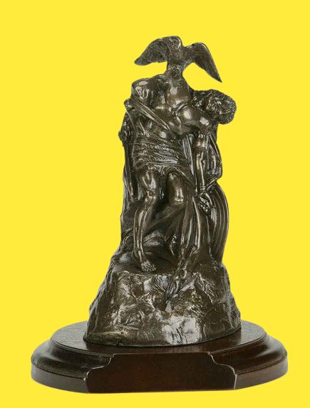 Cúchulainn Figure on Wooden Base