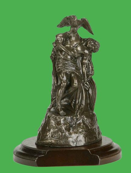 Cúchulainn Figure on Wooden Base