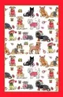 100% Cotton Tea Towel Christmas Dogs