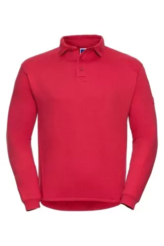 Men's Sweatshirt Heavy Collar Red 80% Cotton 20% Polyester Irish Gift
