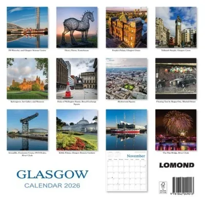2026 Calendar Glasgow City