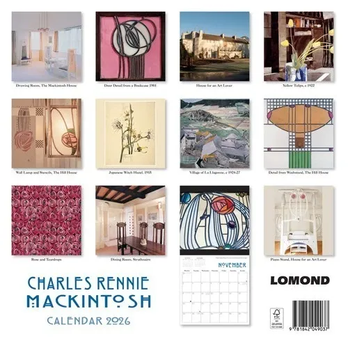 2026 Calendar Charles Rennie Mackintosh