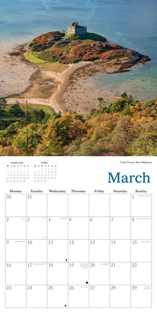 2026 Calendar Scottish Coastlines