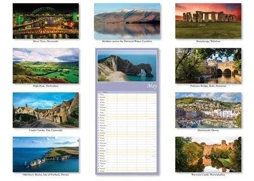 2026 Calendar Scenic England Wall Planner