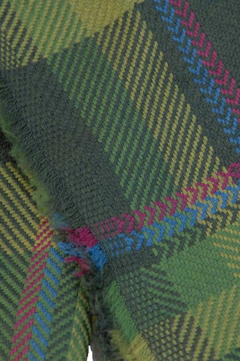 Moss Green Plaid Kerry Wool Scarf