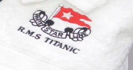 White Star Line RMS Titanic Embroidered Cotton Towel Set