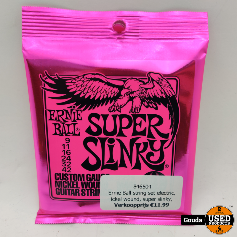 Ernie Ball string set electric, nickel wound, super slinky, 009-011-016-024-032-042 Ernie Ball string set electric, nickel wound, super slinky, 009-011-016-024-032-042