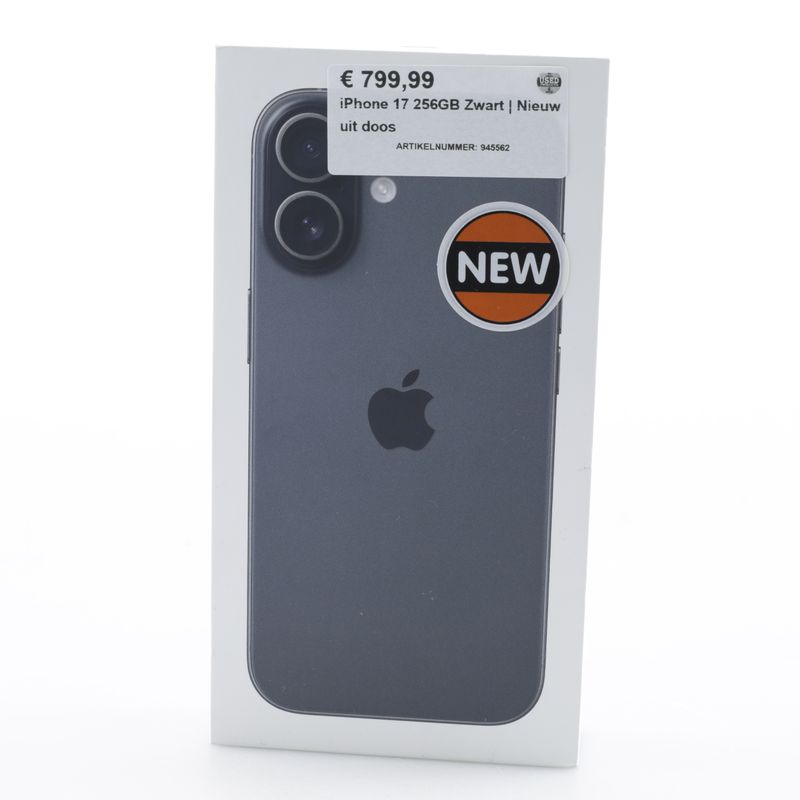 iPhone 17 256GB Zwart | Nieuw uit doos — Used Products